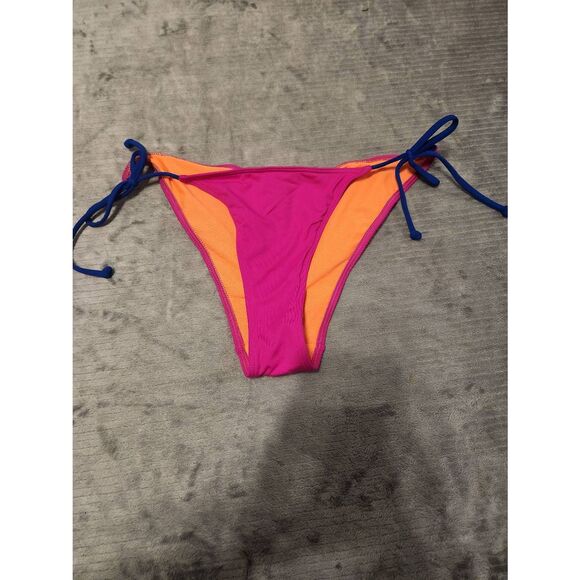 Hollister Women's Pink Strappy Tie Side Bikini Bottom Size M - Picture 1 of 3